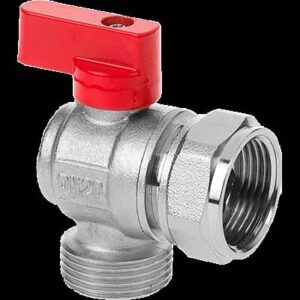 Vanne de connexion chaudière gaz (Équerre laiton chromé)